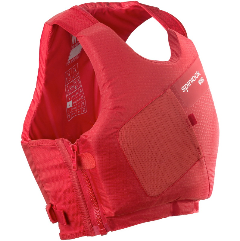 2026 Spinlock Wing Side Zip 50N Drijfhulpmiddel DW-BA-SMR - Mercury Red